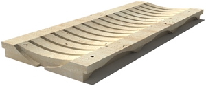 Travertine Drain Grate 610x250x30 mm, Prof. 8CU, Sandblasted Travertine Drain Grate 610x250x30 mm, Prof. 8CU, Sandblasted