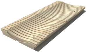 Travertine Drain Grate 610x250x30 mm, Prof. 8D3, Sandblasted