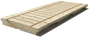 Travertine Drain Grate 610x250x30 mm, Prof. 9BU, Sandblasted