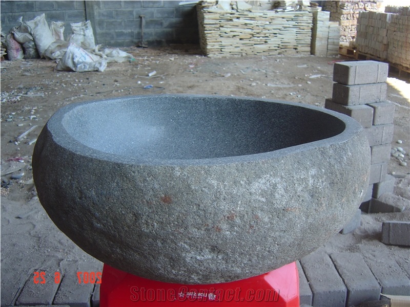 Riverstone Sink Sba S-107, Indonesia Black Basalt Sinks & Basins