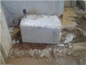 New Kashmir White Granite Block, India White Granite