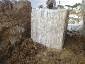 New Kashmir White Granite Block, India White Granite