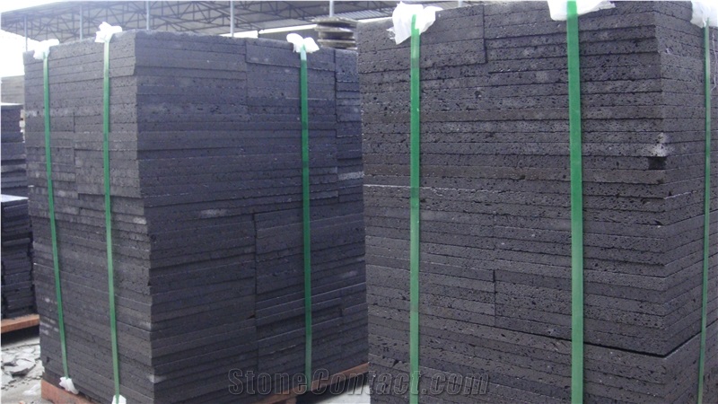 China Tengchong Black Basalt Tiles & Slabs Polished