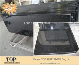 Black Galaxy Prefab granite veneer countertop