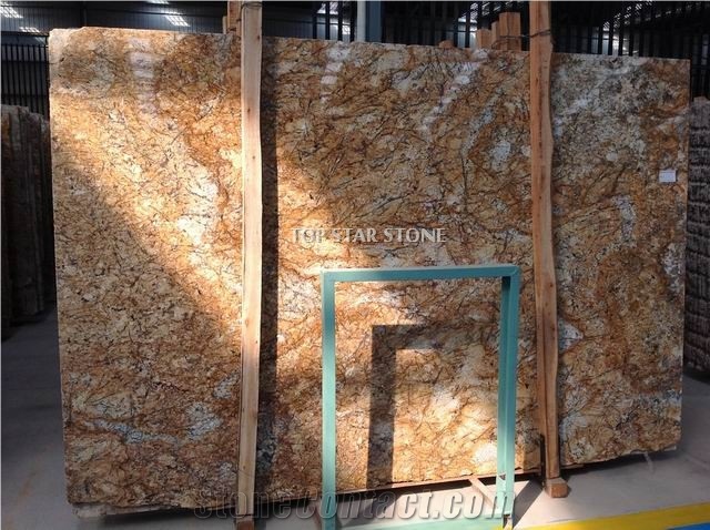 Golden Glory Granite Slabs & Tiles, India Yellow Granite