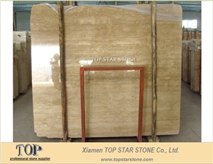 Royal Gold Dark Travertine Slabs, Jordan Beige Travertine