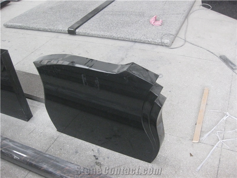 China Absolute Black Granite Headstone,China Shangxi Black Monuments , New Design Headstone ,Hot European Style Natural Granite Shanxi Black, Highly Polished Headstones