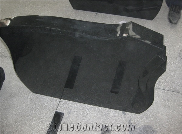 China Most Popular Natural Granite Stone -Shanxi Black Simple Headstone with Good Packing,Western and Europe Style Monument -Owned Factory ,Best Prices