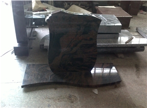 First Class Polished Brown Granite Headstone