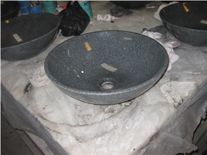 Hot Sell G654 Oval Shape Granite Sink for Bathroom