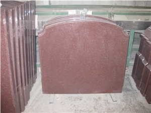 Upright Style Indian Red Granite Headstone