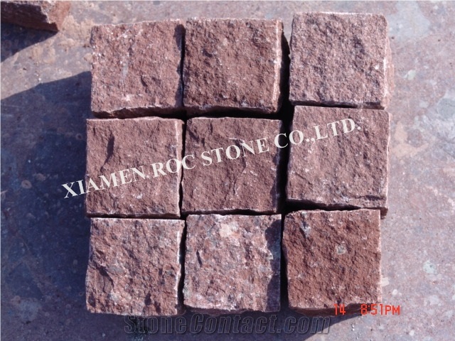 Dayang Red Kerbstone & Curbstone,Polished Red Porphyry Paving Stone