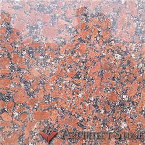 Kapustino Red Granite Tiles, Rosso Santiago Red Granite