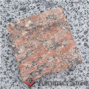 Kapustinsky Red Granite Pavers 10x10x3,5,10 Flamed