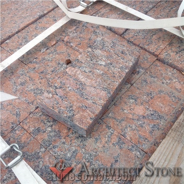 Kapustinsky Red Granite Pavers 20x10x3,5,10 Flamed