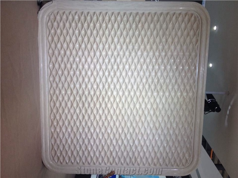 beige marble 3D/CNC design walling tiles