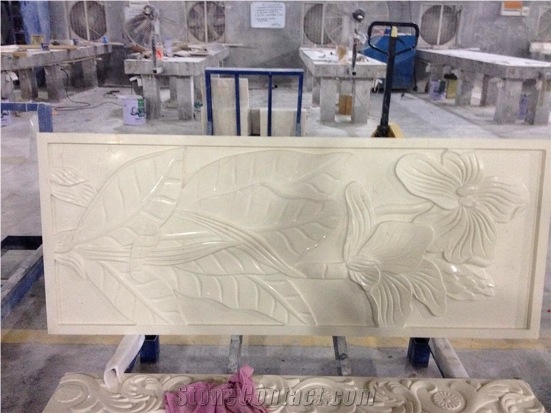 beige marble 3D/CNC design walling tiles
