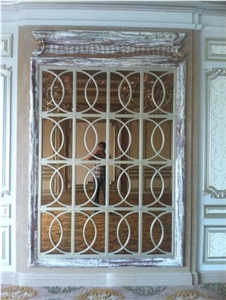 China beige marble relief for window decoration