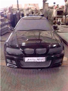 China Shanxi Black Granite Handcarved Sculptured Car