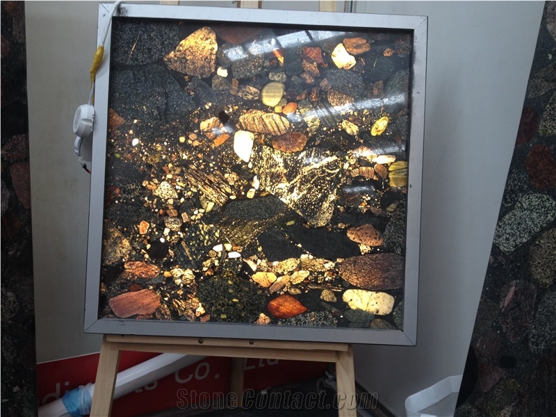 China Shining Balls Marble Multicolor Translucency walling slabs,tiles
