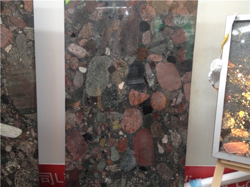 China Shining Balls Marble Multicolor Translucency walling slabs,tiles