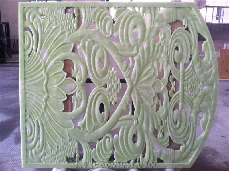 Green onyx walling relief beautiful design