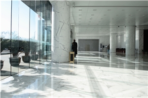 China Ice Flower White Marble Tiles & Slabs