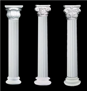 Pure White Jade Marble Column