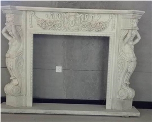 White Jade Marble Fireplace