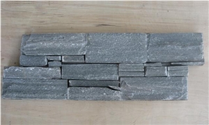 Cement Backed Ledger Panels, Black Quartzite Cultured Stone