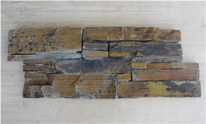 Cement Backed Ledger Panels, Black Quartzite Cultured Stone