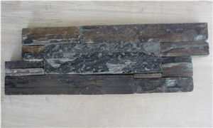 Cement Backed Ledger Panels, Black Quartzite Cultured Stone