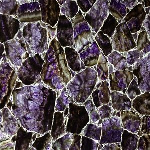 Amethyst Slabs Semiprecious Stone