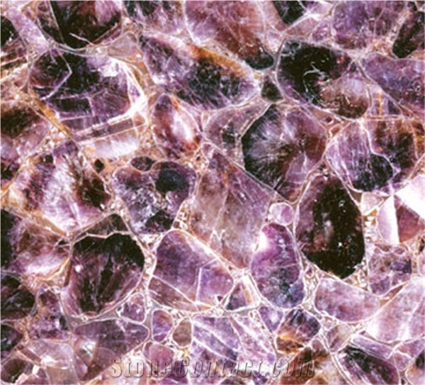 Amethyst Slabs Semiprecious Stone
