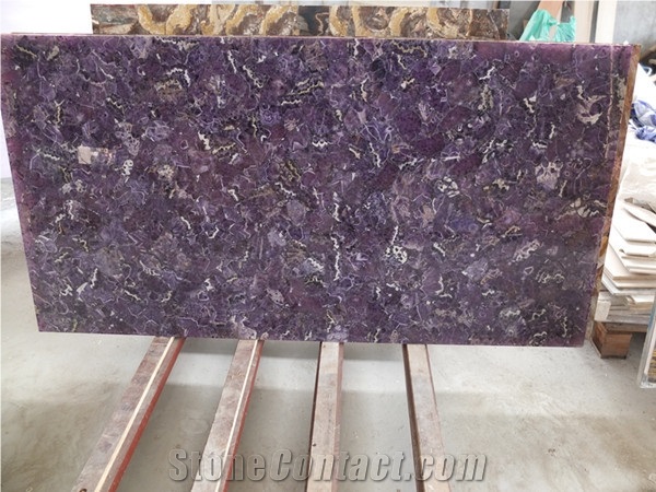 Amethyst Slabs Semiprecious Stone