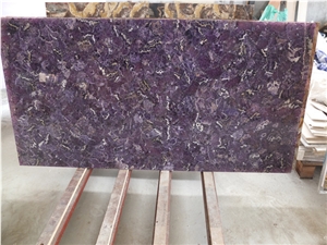 Amethyst Slabs Semiprecious Stone