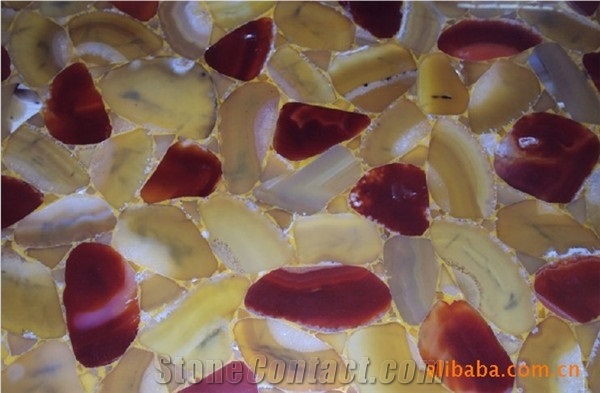Nature Yellow Agate Semiprecious Stone