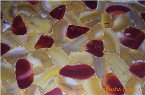 Nature Yellow Agate Semiprecious Stone