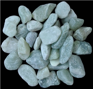 Green Onyx Machine-Made Pebble Stone