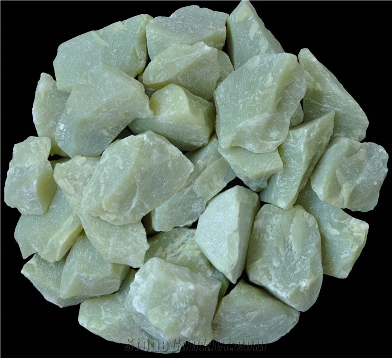 Green Onyx Machine-Made Pebble Stone