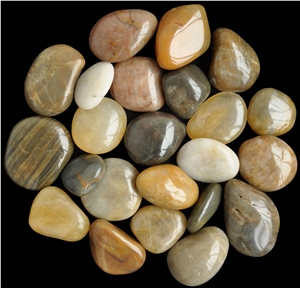 Mixed Color Polished Pebble Stone
