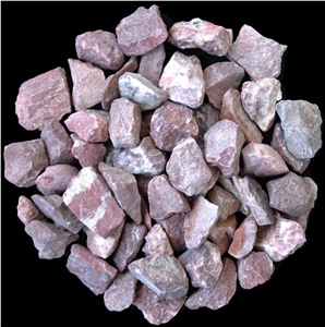 Red Machine-Made Pebble Stone, Red Marble Pebble & Gravel