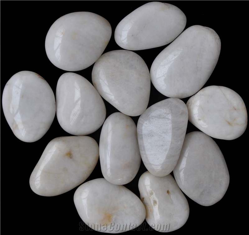 White Polished Pebble Stone