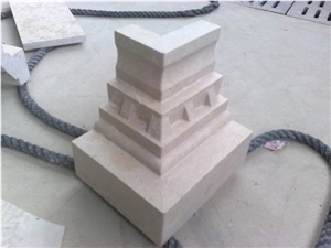 Beige Marble Bases for Columns