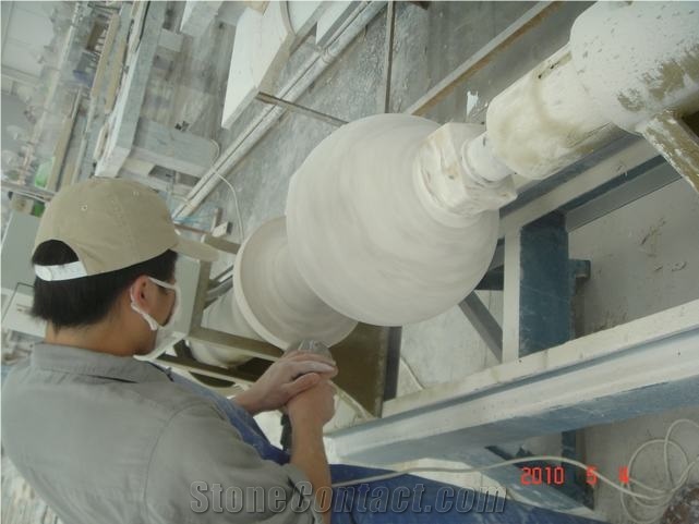 Beige Marble Columns Bases