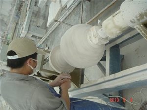 Beige Marble Columns Bases
