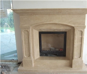 Beige Marble Fireplace,Fireplace Mantel,Fireplace Insert
