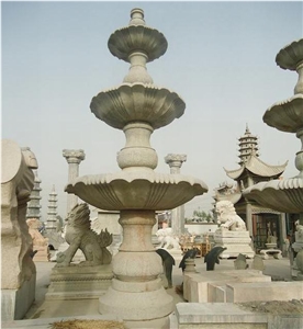 China Granite Stone Garden Fountains, Exterior Fountains, Water Features, Floating Ball Fountains