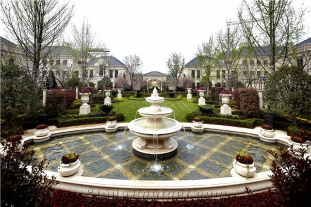 China Granite Stone Garden Fountains, Exterior Fountains, Water Features, Floating Ball Fountains