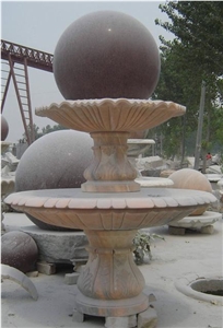 China Granite Stone Garden Fountains, Exterior Fountains, Water Features, Floating Ball Fountains